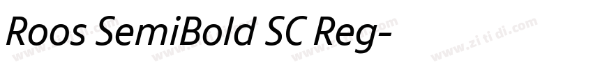 Roos SemiBold SC Reg字体转换